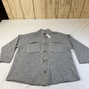 Lane Bryan Women's Cardigan Sweeter Gray 26/28 Collegiate, Educator Uptown City‎